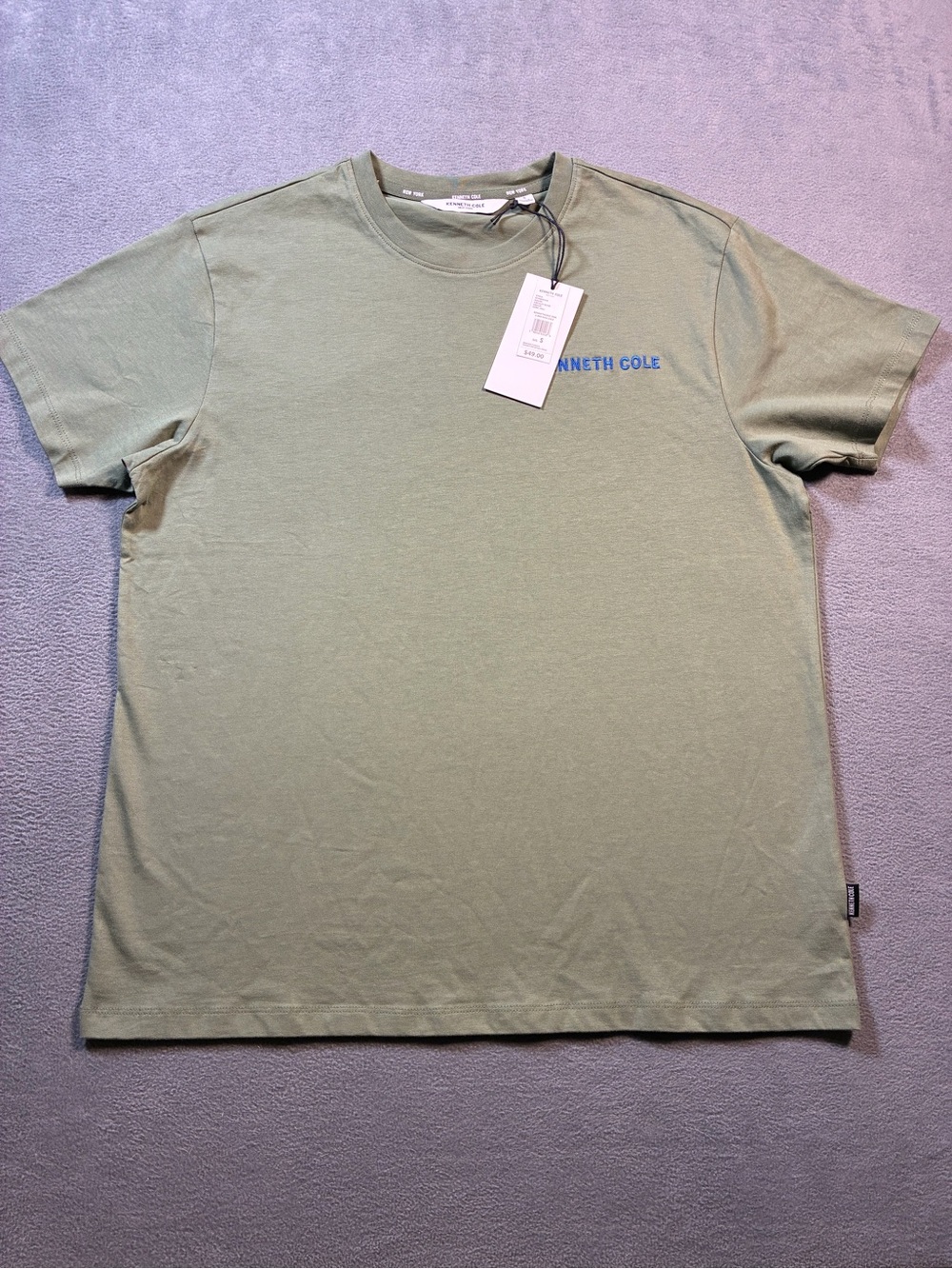 Kenneth Cole Olive Green Short-Sleeve Crew Neck Tee